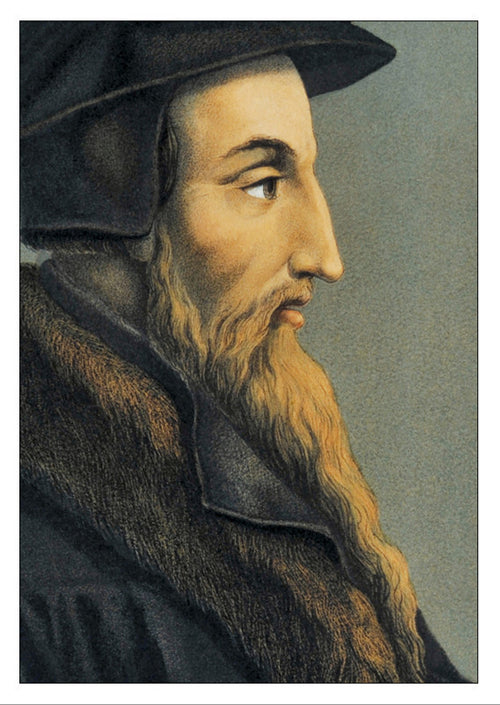 Jean Calvin, Détail d’une lithographie de Hans Asper