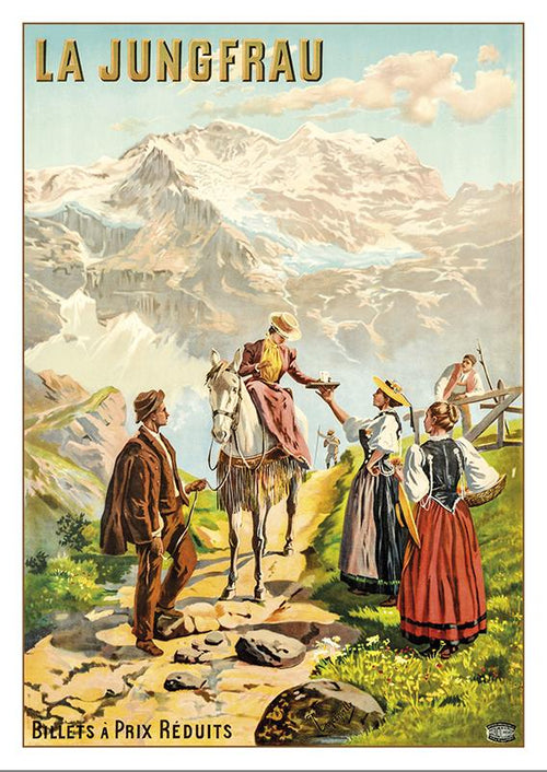 Postcard - LA JUNGFRAU - Poster by d’Henri Ganier-Tanconville about 1900