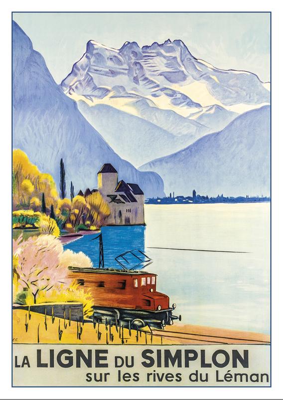 LIGNE DU SIMPLON - Poster by Emil Cardinaux - 1929