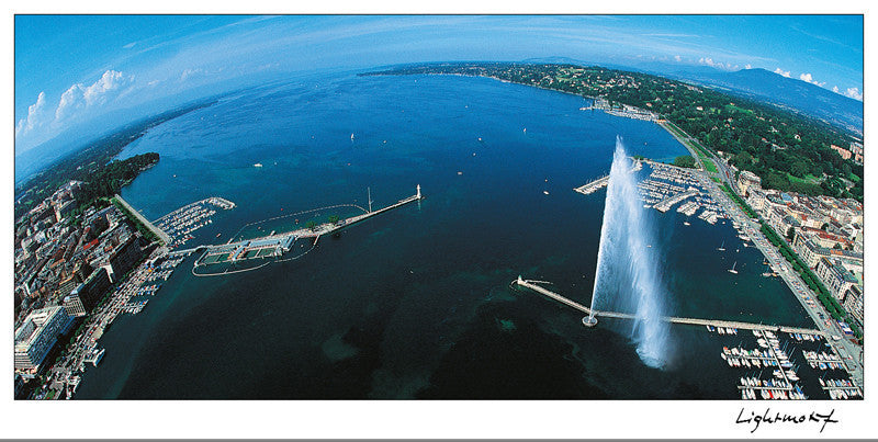 Genève - La rade et le Jet d'eau, Switzerland