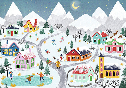 Greetings card - Snow Village