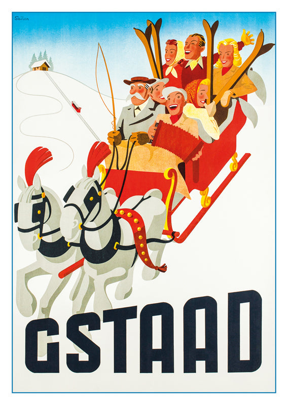 A-10796 - GSTAAD - Poster by Seiler about 1940