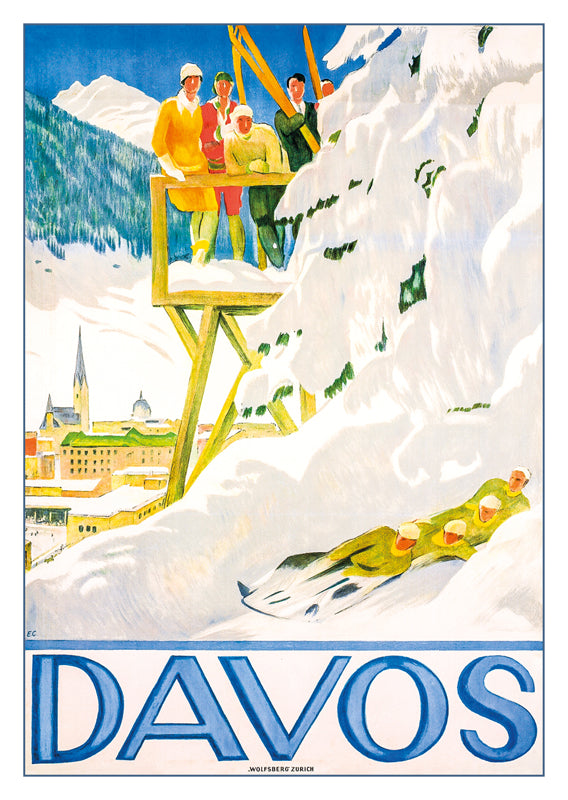 A-10811 - DAVOS - Poster by Emil Cardinaux - 1918