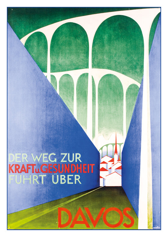 A-10812 - DAVOS - Poster by Otto Morach about 1926