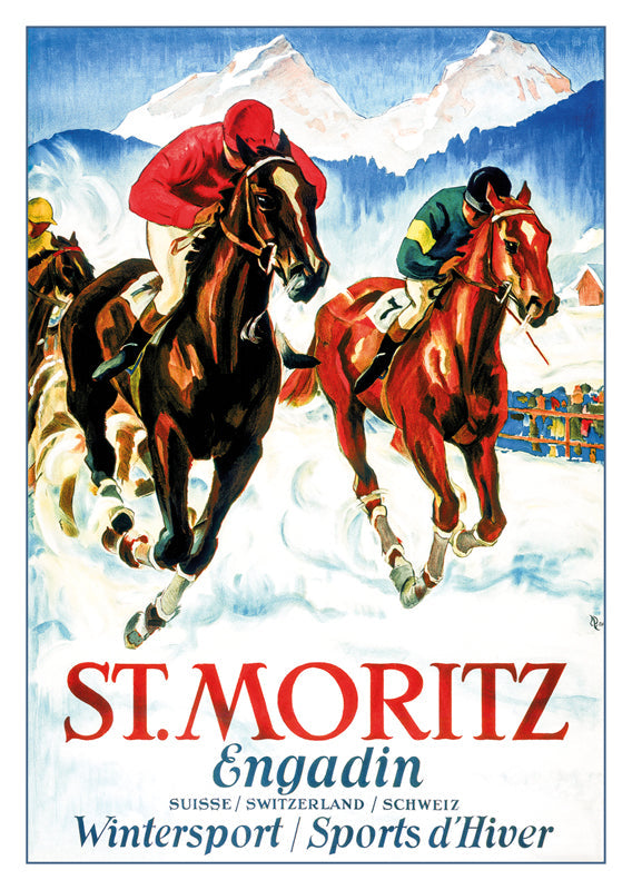 A-10816 - ST. MORITZ - WINTERSPORT - Poster by Hugo Laubi - 1924