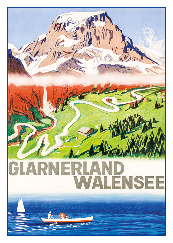 A-10829 - GLARNERLAND - WALENSEE - Poster by Otto Baumberger - 1943