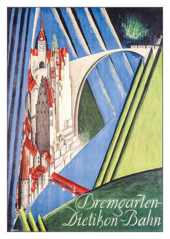 A-10831 - BREMGARTEN - DIETIKON - BAHN - Poster by Otto Morach - 1928