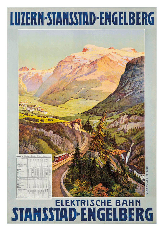 A-10833 - LUZERN-STANSSTAD-ENGELBERG - Poster by Anton Reckziegel - 1910