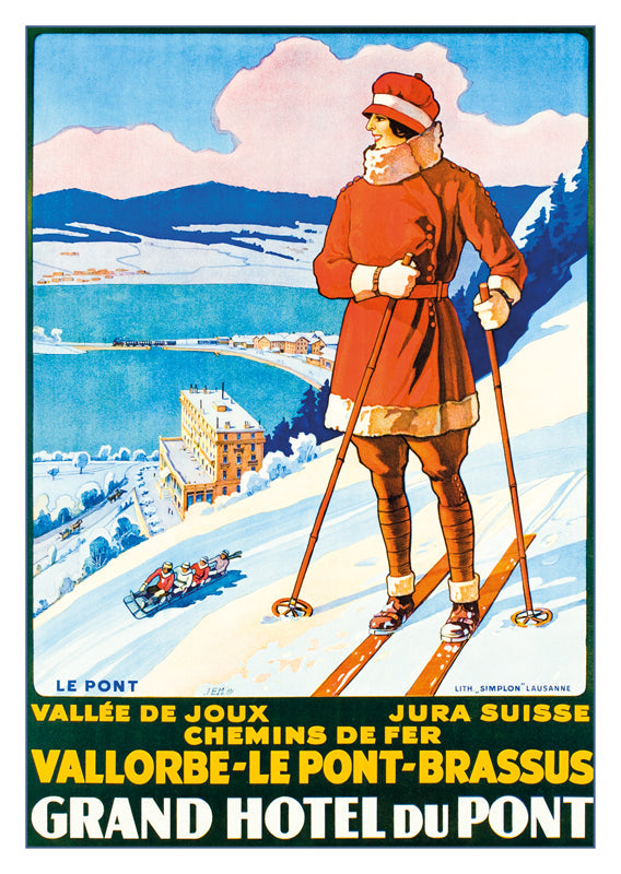 A-10841 - VALLORBE-LE PONT-BRASSUS - Poster by Johannes Emil Müller - 1927