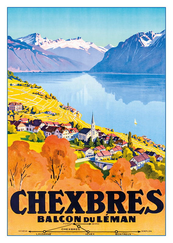 A-10858 - CHEXBRES - Poster by Johannes Emil Müller about 1927