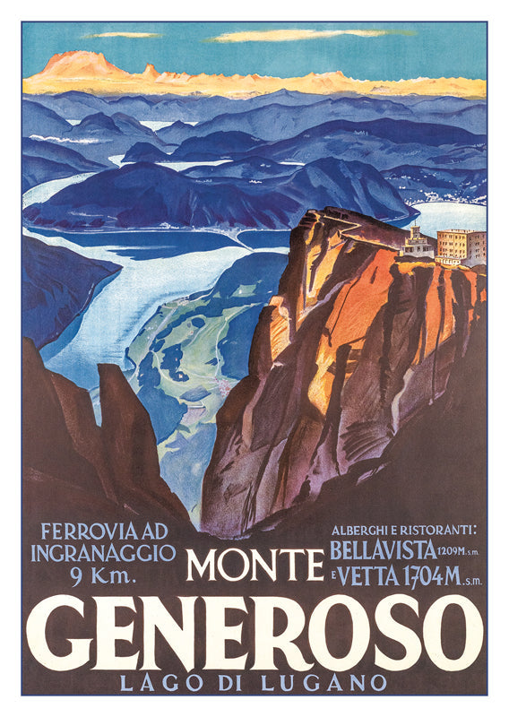 10872 - MONTE GENEROSO - LAGO DI LUGANO - Affiche de Louis Koller vers 1930