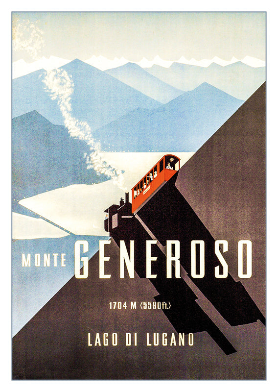 10873 - MONTE GENEROSO 1704m. - LAGO DI LUGANO - Affiche vers 1900