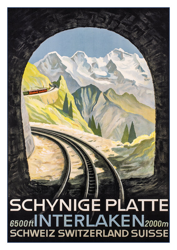 SCHYNIGE PLATTE - INTERLAKEN - Poster by Alex Walter Diggelmann
Retro postcard made from a magnificent original poster from the GALERIE 123 collection