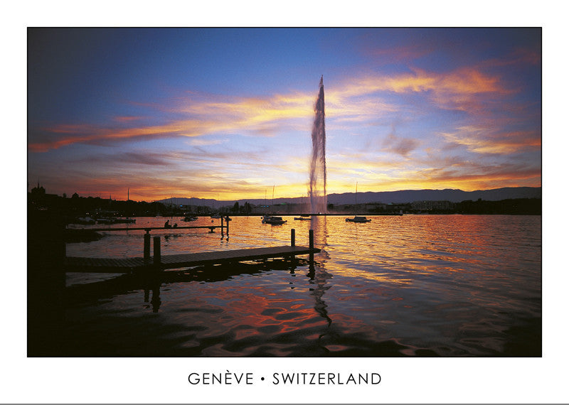 10223 - Genf - Das Seebecken mit dem Jet d'eau, Schweiz