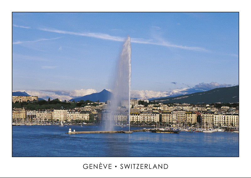 Geneva - La rade et le Mont-Blanc, Switzerland