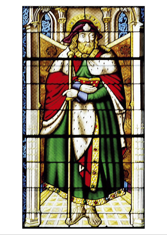 Geneva - Kathedrale St. Peter, Vitrail de Saint Jacques (détail)