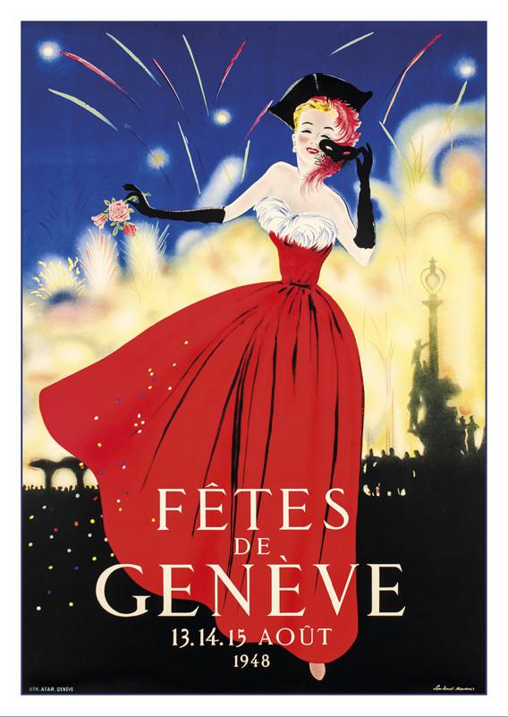 10518 - FÊTES DE GENÈVE - Affiche de Sam Junod-Mandanis - 1948