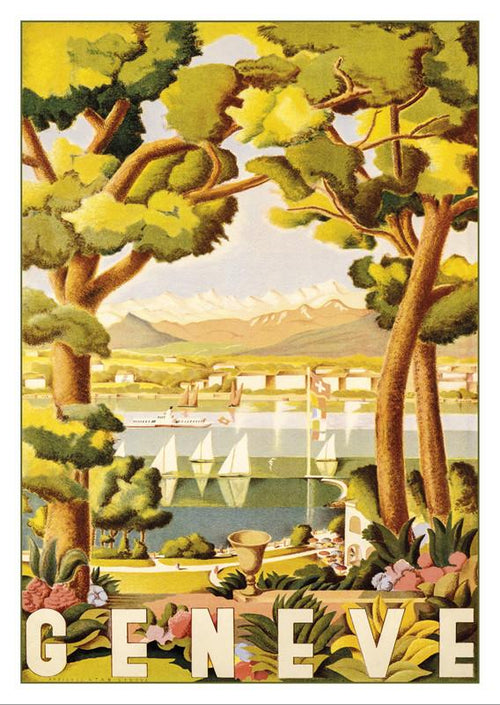GENÈVE - Poster by Géo Fustier - 1937