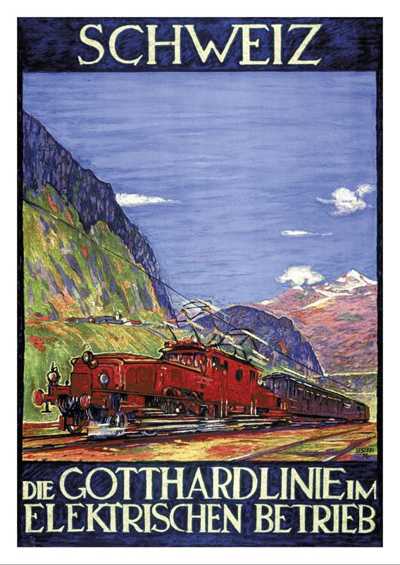 GOTTHARDLINIE - Poster by Daniele Buzzi - 1924