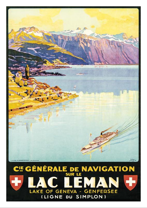 CGN - LAC LÉMAN - Poster by Johann Emil Müller - 1927