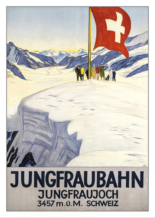 JUNGFRAUBAHN - Poster by Emil Cardinaux - 1928
