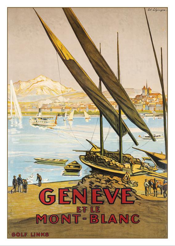 GENÈVE - Poster by Edouard Elzingre - 1925