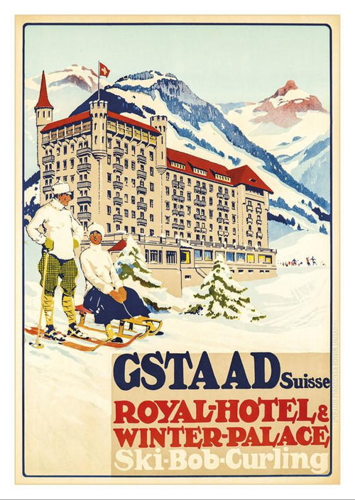 GSTAAD - ROYAL-HÔTEL - Poster by Carlo Pellegrini - 1913