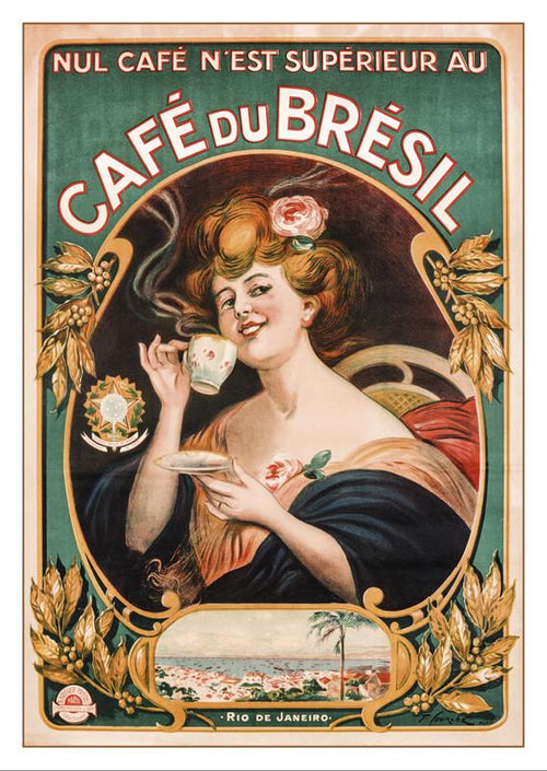 CAFÉ DU BRÉSIL - Poster by Félix Courché vers 1905