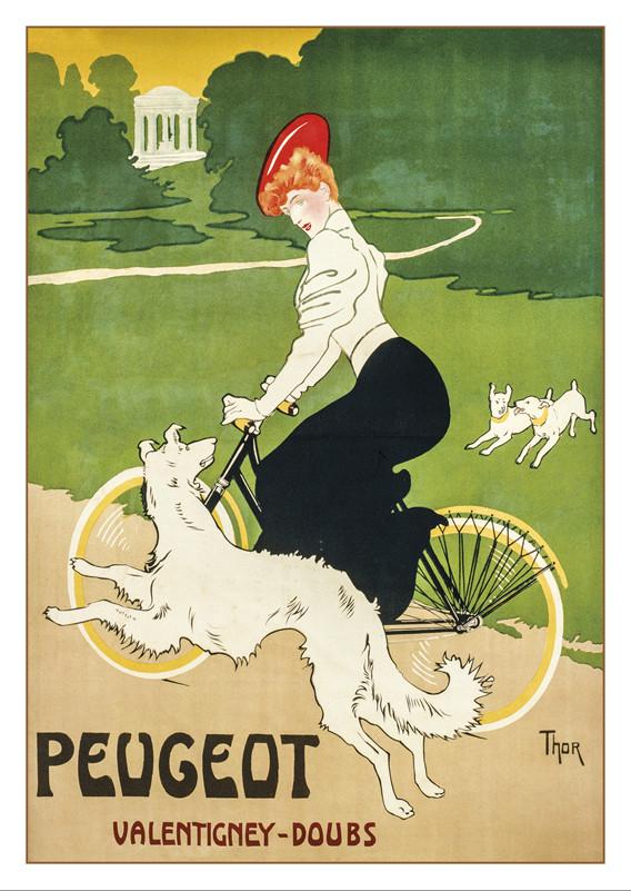 PEUGEOT - Poster by Walter Thor, about 1900