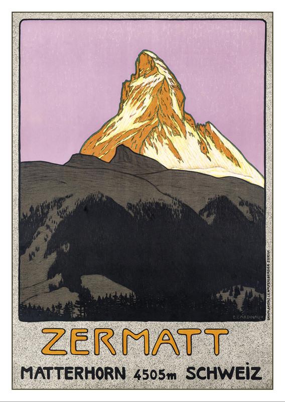 A-10553 - ZERMATT - Poster by Emil Cardinaux - 1908