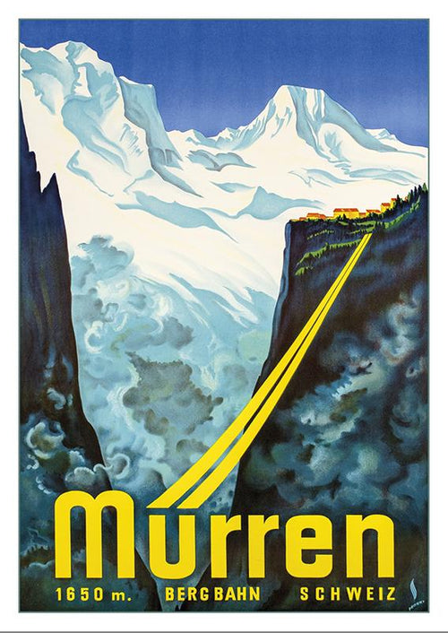 Postcard - MÜRREN - 1935 - Poster by Martin Peikert