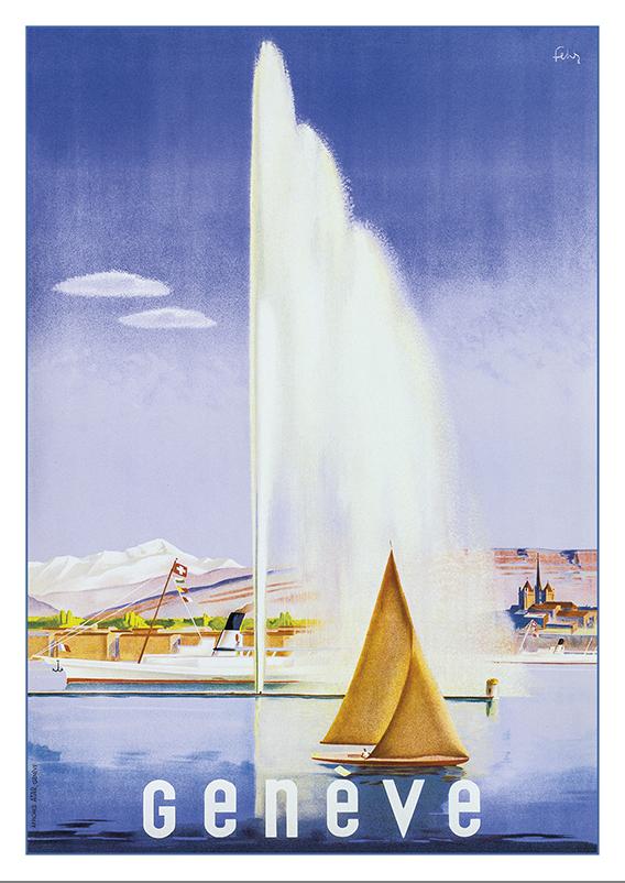 Postcard - GENÈVE - Poster by Henri Fehr - 1939