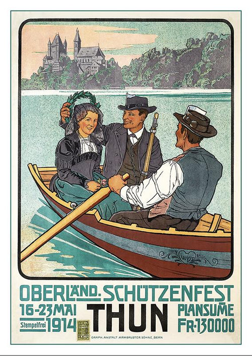 Postcard - THUN SCHÜTZENFEST - Poster from 1914