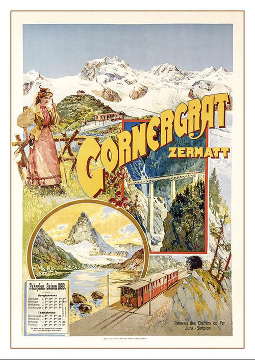 Postcard - GORNERGRAT - ZERMATT - Poster by Carl Annen - 1898