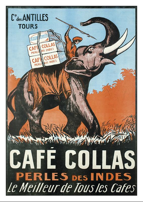 Postcard - CAFÉ COLLAS - Poster by Cie des Antilles - 1927