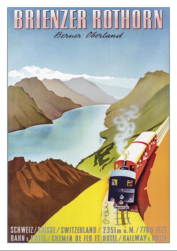 Postcard - BRIENZER ROTHORN - Poster by Fritz Reck about 1950