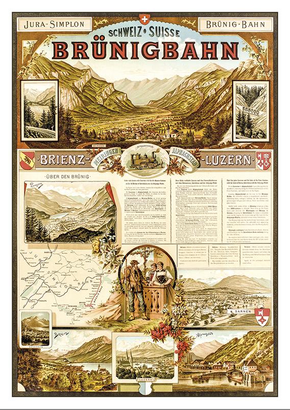 Postcard - BRÜNIGBAHN - Poster by 1891