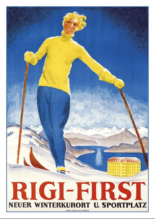 Postcard - RIGI-FIRST - Poster by Otto Landolt - 1929