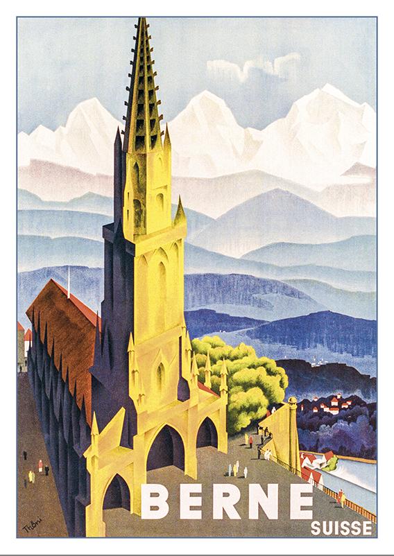 Postcard - BERNE - Poster by Hans Thöni - 1936