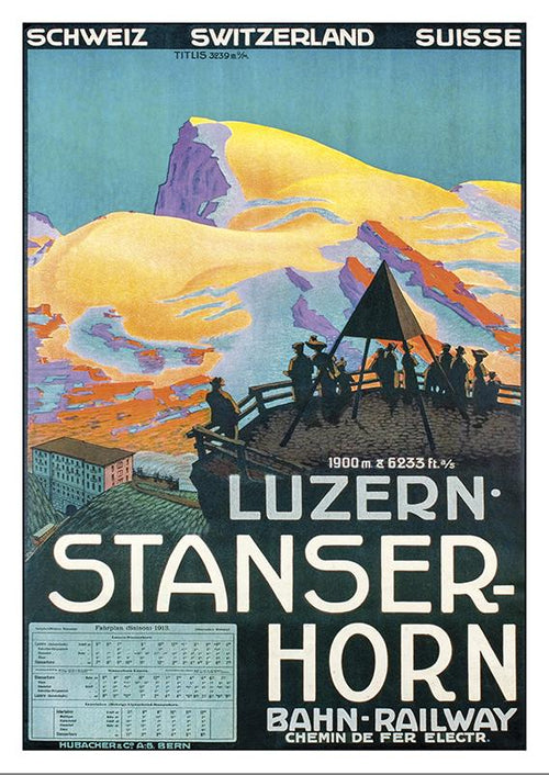 Postcard - LUZERN - STANSER-HORN - Poster by 1913