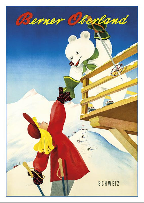 Postcard - BERNER OBERLAND - Poster by Paul Gusset - 1945