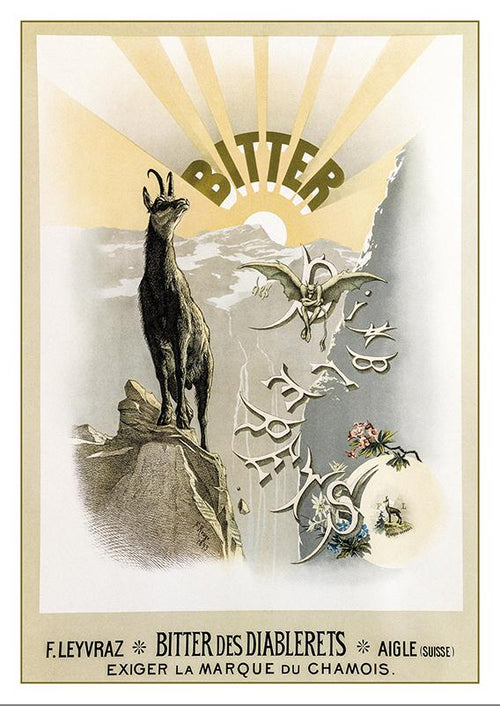 Postcard - BITTER DES DIABLERETS - Poster by Frédéric Rouge - 1893