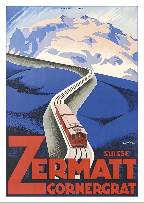 Postcard ZERMATT - GORNERGRAT - Poster by Eric de Coulon - 1928