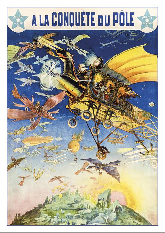 Postcard A LA CONQUÊTE DU PÔLE - Poster by Georges Méliès - 1912