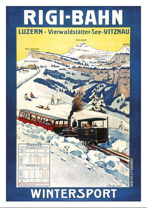 RIGI-BAHN - 1906 - Poster by Anton Reckziegel
