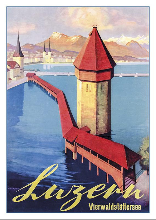LUZERN - VIERWALDSTÄTTERSEE - Poster by Otto Landolt - 1936