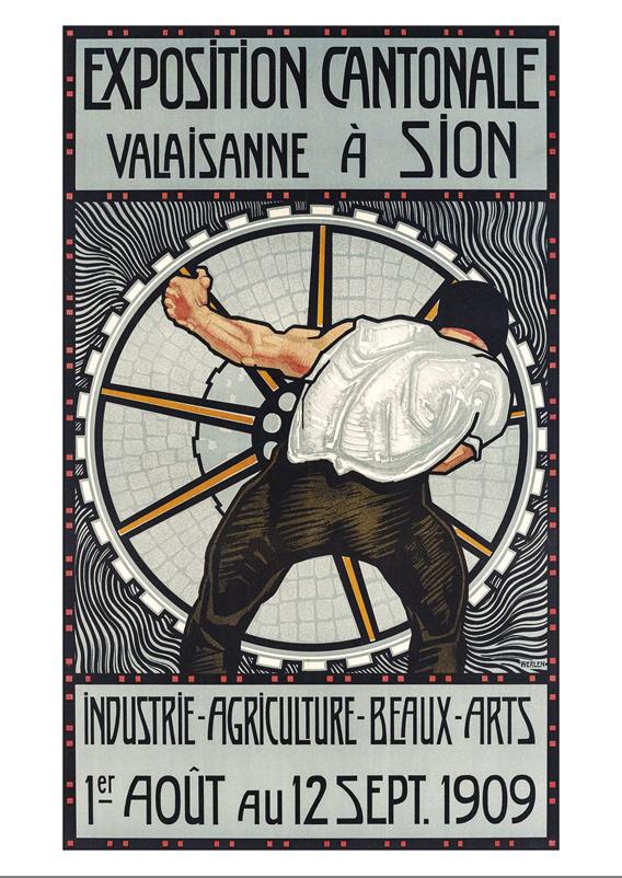SION - Exposition cantonale du Valais - Poster by Ludwig Werlen - 1909