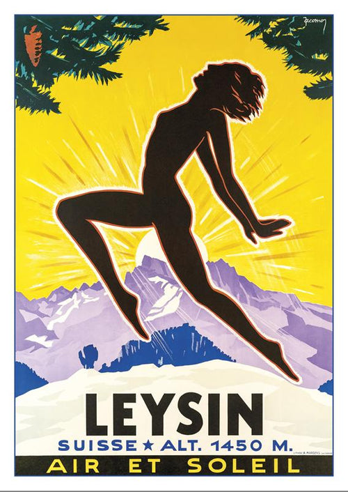 LEYSIN - Poster by Jacomo Muller about 1930