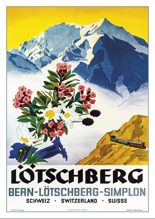 LÖTSCHBERG - Poster by Armin Bieber - 1940