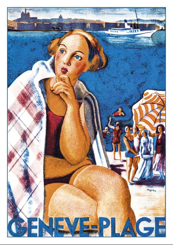 GENÈVE PLAGE - Postcard by Henri Meylan about 1930